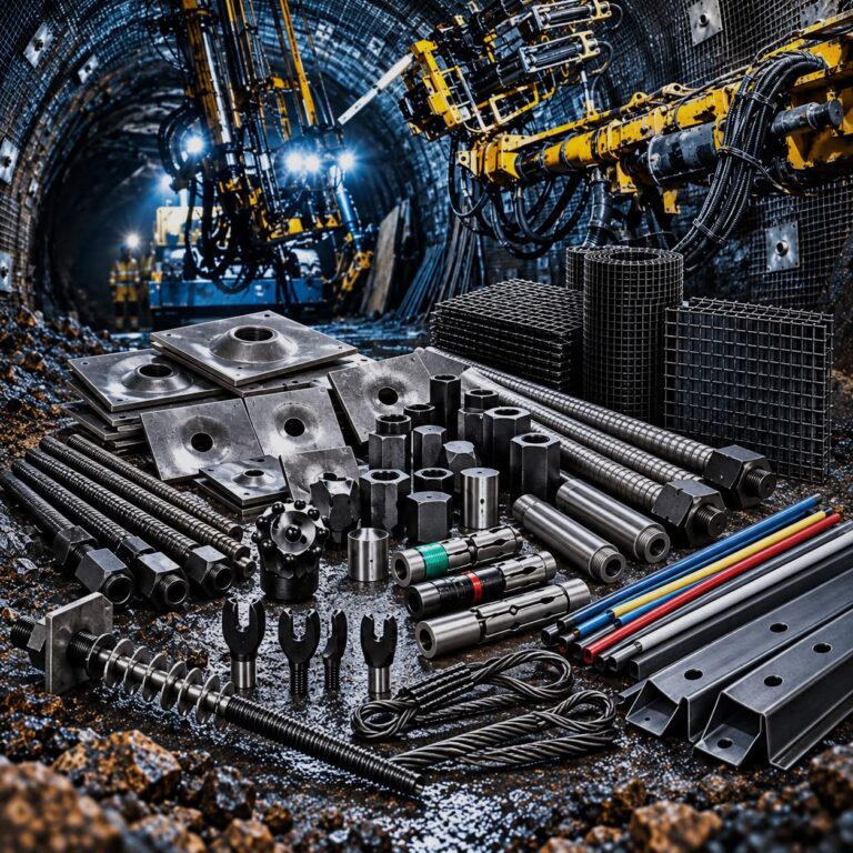 Fastening of mining works